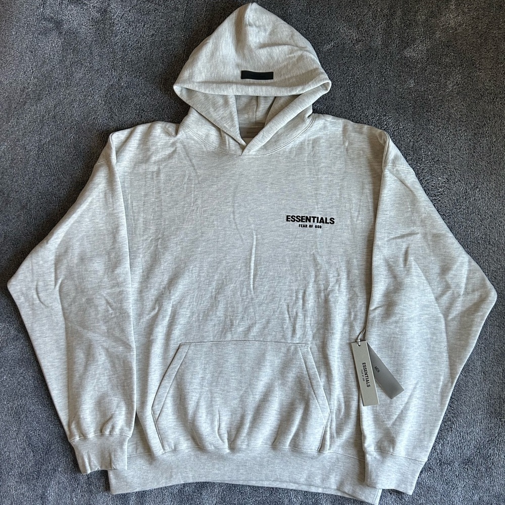 Authentic New Fear of God Essentials Light Oatmeal Hoodie Multiple Sizes